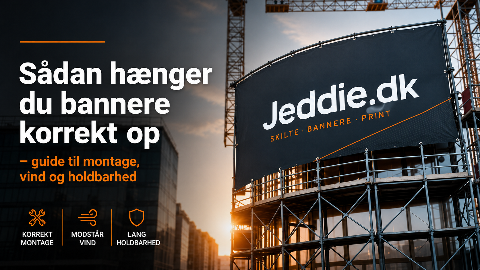 Sådan hænger du bannere korrekt op – guide til montage, vind og holdbarhed