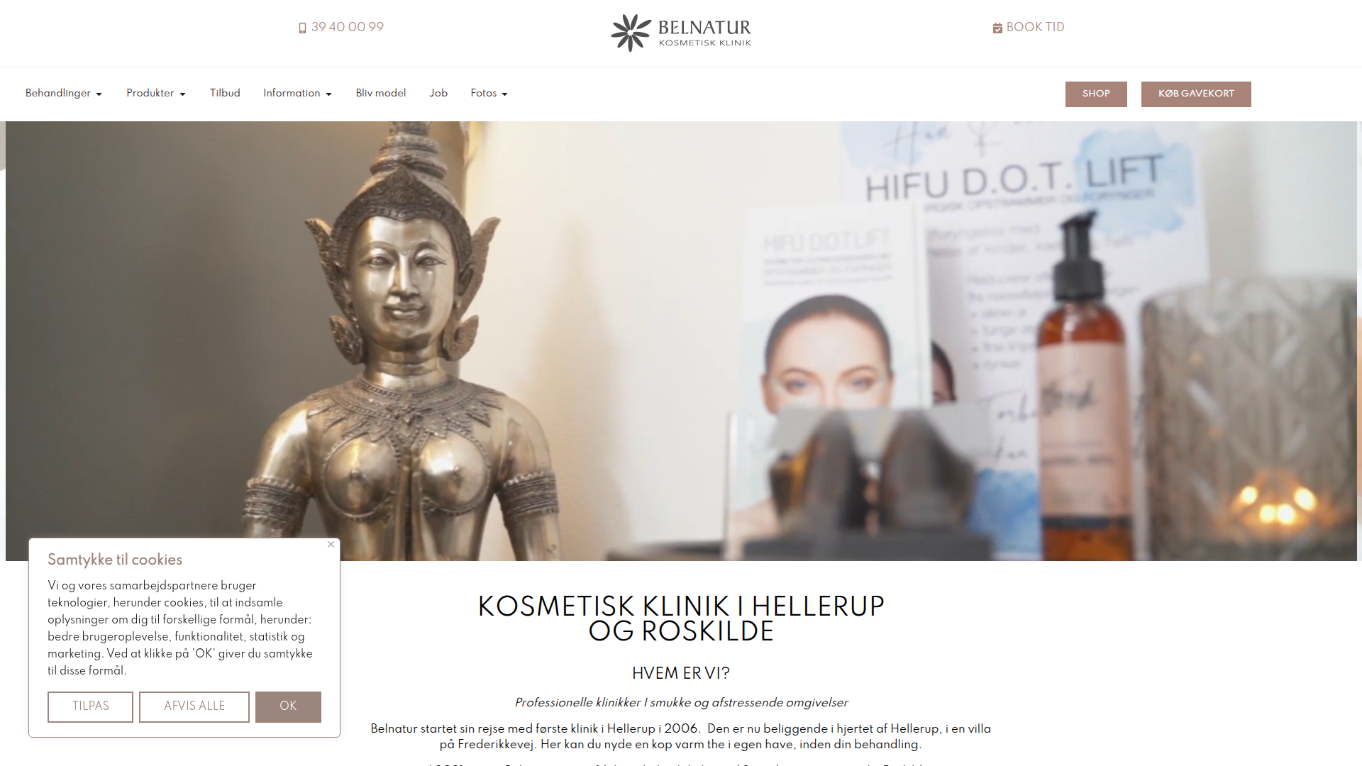 belnatur.dk – Hjemmeside for kosmetisk klinik