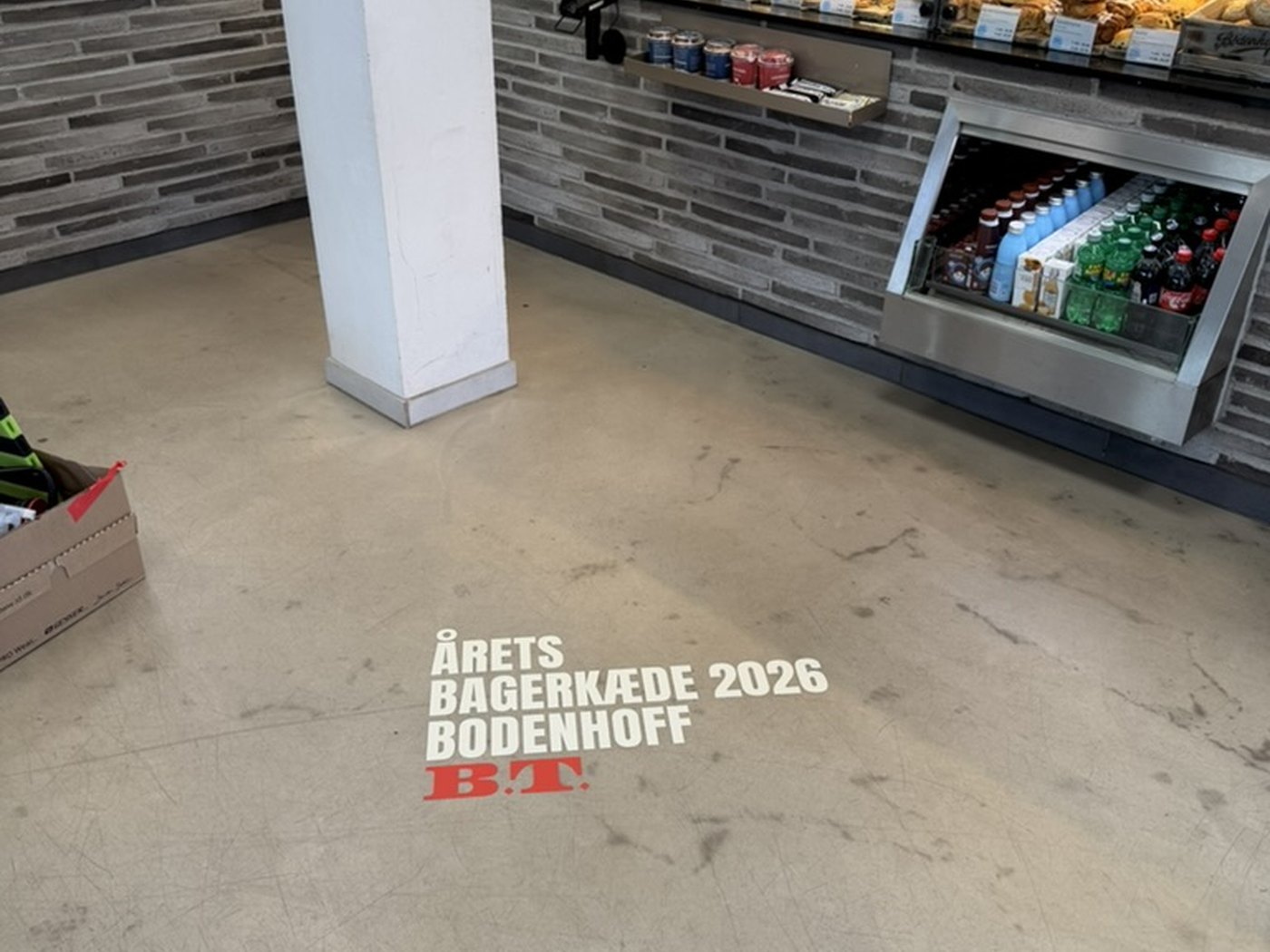 Gulvfolie produceret og monteret for Bodenhoff i bageributik