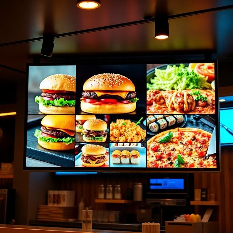 Menuskærme til restauranter