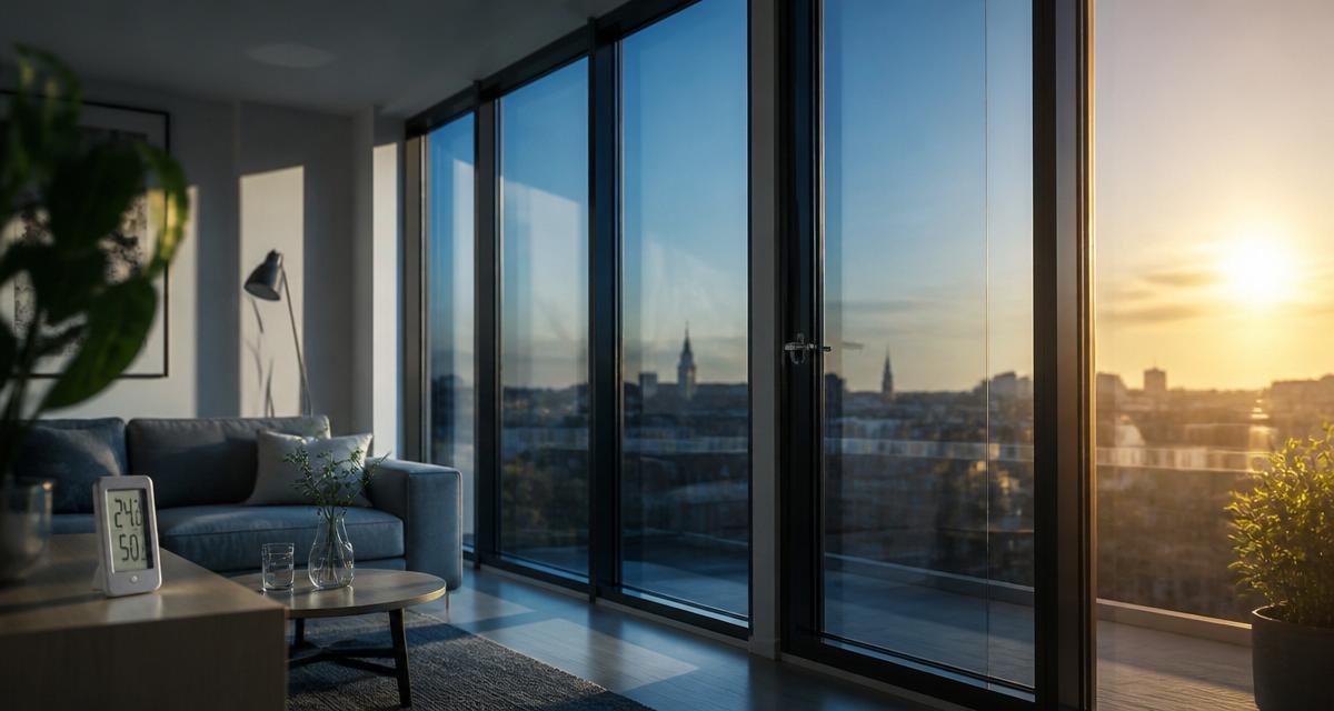 Solfilm monteret på erhvervsfacade