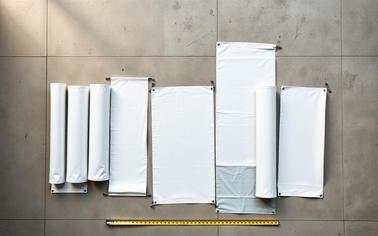 Hvad er standard størrelser på bannere?