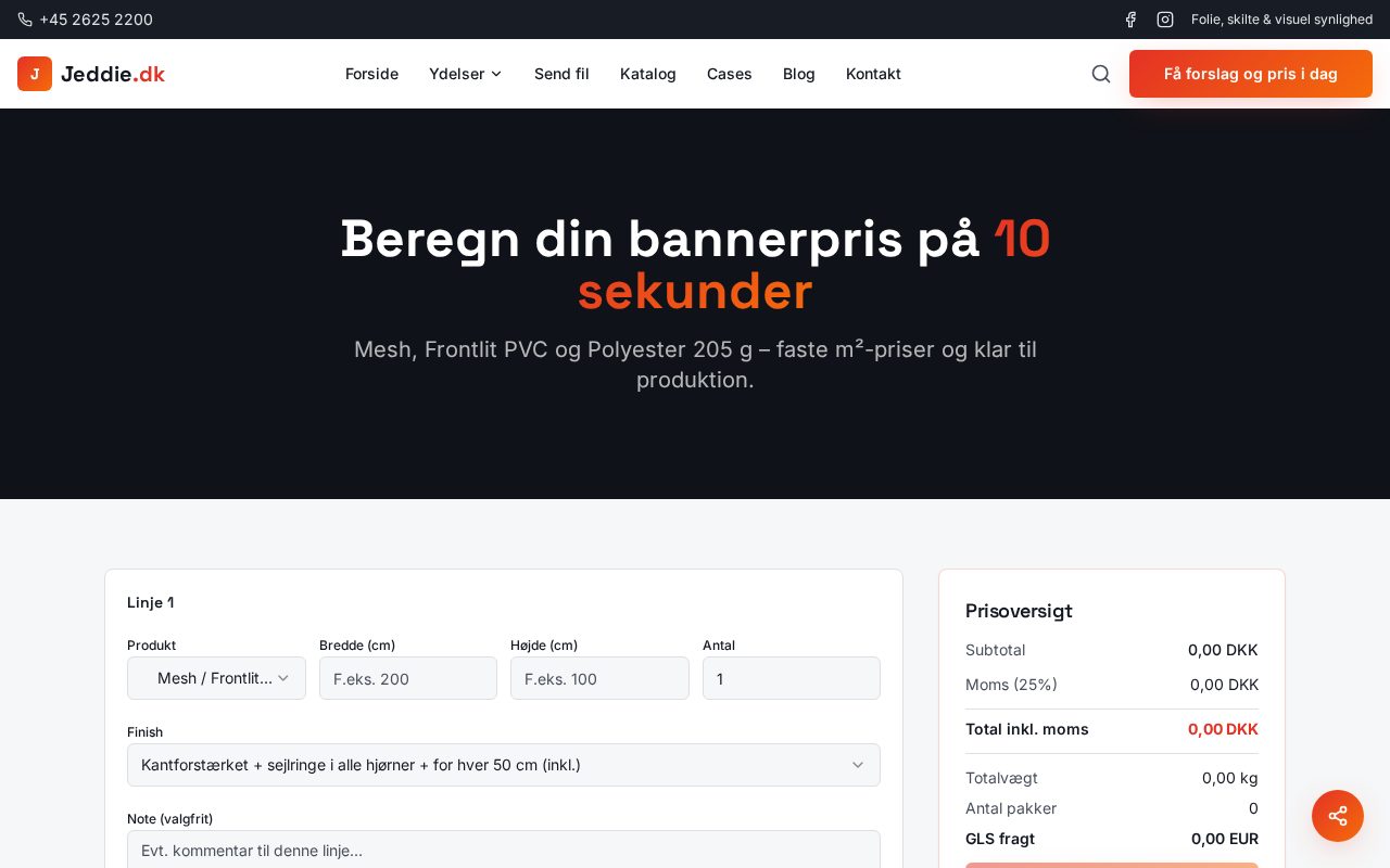 Thumbnail af Banner-prisberegner